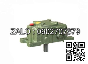 Hộp giảm tốc dạng úp ( nằm ) trục vít - bánh vít Yushen vỏ gang , size : 80 , tỉ số truyền 1/30 trục cốt ra hướng xuống dưới Model : WPX