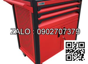 Tủ dụng cụ 3 ngăn kèm hộc đôi bên dưới có khóa OKASU N2T1RD3 (Đỏ)