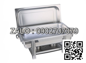 Nồi Buffet Chữ Nhật Nắp Mở Thu Gọn 3 Ngăn Sâu 65mm NF2117-3