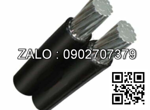 Cáp vặn xoắn hạ thế -TCVN/AS3560 (2 lõi, ruột nhôm, cách điện XLPE) LV-ABC-2x16 (2x7/1.73) -0,6/1kV (ruột nhôm)