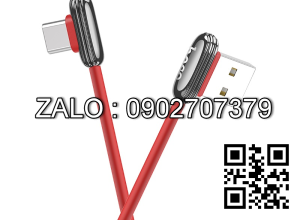 Cable Sạc Nhanh Chữ L TYPE-C 2.4A Hoco U60 1.2m Dành Cho Game Thủ