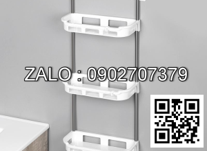 Kệ để đồ dán tường nhựa 2 tầng đặt trên bồn cầu (Kiện 40 cái)