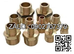 Nối thau 2 đầu ren ngoài 1/4-3/8