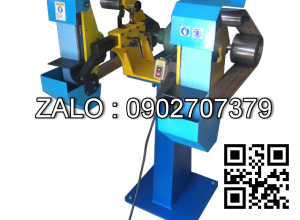 Máy mài nhám vòng 4 ru-lô , Chiều rộng đai nhám 50mm, tư thế máy đứng, vận tốc đai 20m/s