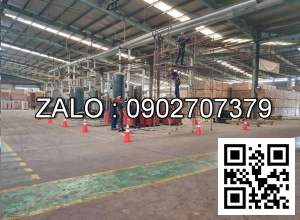 Thi công đường ống dầu nhiệt máy ép film