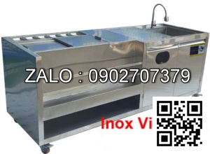 Quầy bar inox trà sửa 1,6m