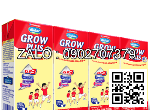 Vinamilk Thùng 48 hộp Sửa uống dinh dưỡng (Sửa bột pha sẵn) Dielac Grow Plus (đỏ)- Lốc 4 hộp x 110ml