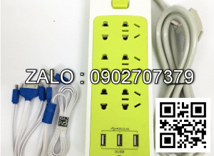 Ổ điện USB 16 lỗ xanh (Kiện 110 cái)