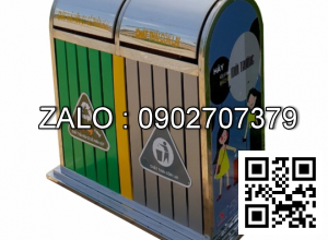 Thùng rác 2 ngăn inox TR2NI