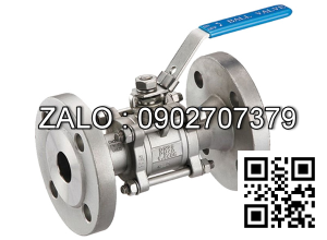 Van bi mặt bích JIS10K Inox SUS304 tay gạt DN25