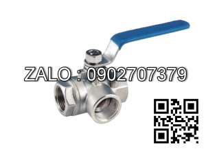 Van bi hàn 3PC Inox 304 tay gạt DN65