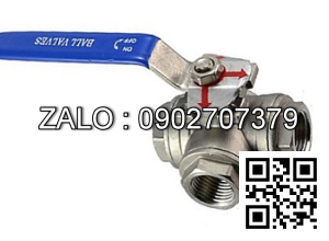 Van bi ren 3 ngã TYPE ( T ) Inox 304 tay gạt DN8