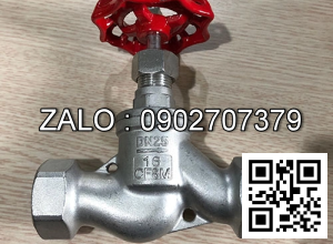 Van cầu hơi ren Inox 304 DN100