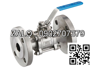 Van bi mặt bích JIS10K mạ kẽm tay gạt DN80