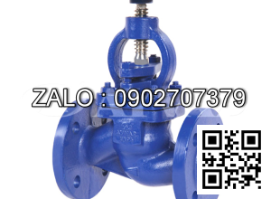 Van cầu hơi mặt bích PN16 mạ kẽm DN25