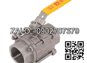 Van bi ren 3PC mạ kẽm tay gạt DN15