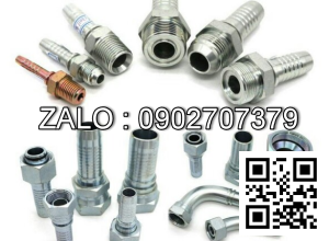 Đầu nối thủy lực 2 đầu hạt bắp phi 8