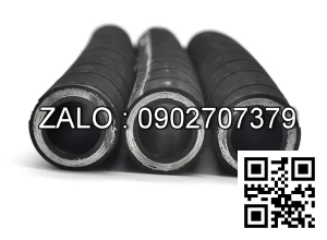 Ống thủy lực 3/8 inch x 600mm, 2 đầu thẳng female, ren 1/2 inch JIC37 BSP côn lõm, EN 856 4SP