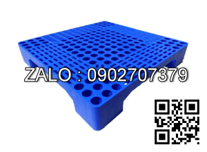 Pallet nhựa lót sàn 600x600x100mm màu xanh dương