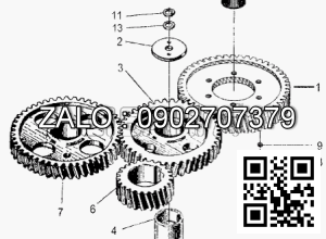 KUBOTA GEAR ASSY 45Tx13T GA70 K50 63611-1721-3
