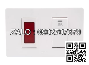 MSP 3TB2S601L Bộ 1 công tắc 2 cực 20A + hạt đèn báo đỏ size S - V03 - Vonta
