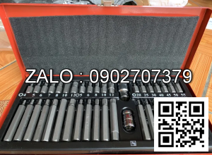 Bộ lục giác tuýt hoa thị 40 chi tiết , Chất thép CRV siêu cứng