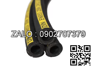 Ống thủy lực 1/2 inch x 5000mm x 275bar, 1 đầu thẳng, đầu bằng, ren M30x1.5, 1 đầu cong 90, đầu bằng, ren M22x1.5