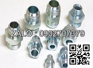 Đầu nối ống thủy lực đầu cút thẳng nối ống 3/8 inch, đầu ren trong 3/8-18 NPT côn lõm, gồm: 1 đầu cút và 1 vỏ áo