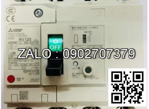 CB khối chống giật Mitsubishi NV125-SV 4P 75A 30kA 30mA