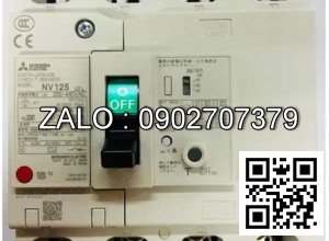 CB khối chống giật Mitsubishi NV125-SV 4P 125A 30kA 1.2.500mA