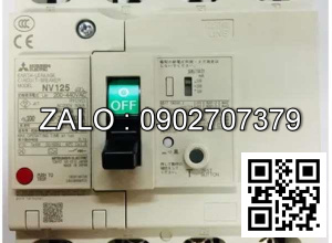 CB khối chống giật Mitsubishi NV125-SV 4P 100A 30kA 1.2.500mA