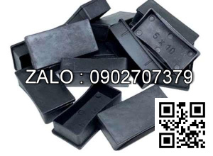 Nút cao su chữ nhật đóng bàn ghế sắt hộp 25x50mm