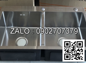 Bồn Chậu Rửa Chén Đúc Plus 100X50 Cm 100% Inox 304 Hàng Loại 1 Có 2 Ngăn Lớn Đều Nhau