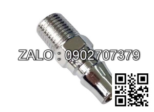 Cut ket noi nhanh dau duc phi 21mm, ren ngoai phi 21mm,buoc ren 1.75mm, vat lieu: thau (theo mau)