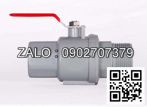 Van khóa nước nhựa răng ngoài tay vặn Inox màu xanh 21