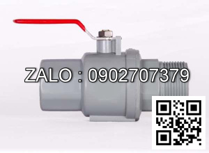 Van khóa nước nhựa răng ngoài tay vặn Inox màu xanh 140 Bình Minh