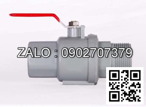 Van khóa nước nhựa răng ngoài tay vặn Inox màu trắng 49 Đệ Nhất