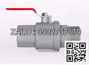 Van khóa nước nhựa răng ngoài tay vặn Inox màu đỏ 27 Đệ Nhất