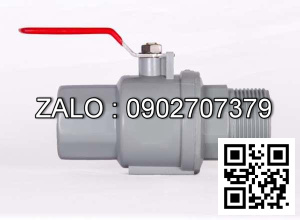 Van khóa nước nhựa răng ngoài tay vặn nước nhựa inox màu trắng 200 Đệ Nhất