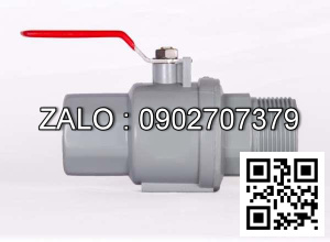 Van khóa nước nhựa răng ngoài tay gạt Inox màu trắng 140 Đạt Hòa