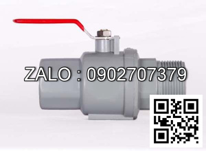 Van khóa nước nhựa răng ngoài tay vặn nước nhựa inox màu xanh 60 Đạt Hòa