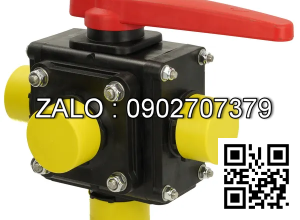 Van bi nhựa PVC ren ngoài 4 ngã DN8