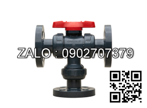 Van bi nhựa PVC mặt bích 3 ngã DN35