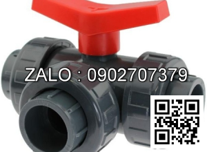 Van bi nhựa PVC ren trong và ren ngoài 4 ngã DN100