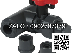 Van bi nhựa PVC ren ngoài ỏ giữa 4 ngã DN65