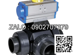 Van bi nhựa điều khiển điện 3 ngã 3 ngã DN15