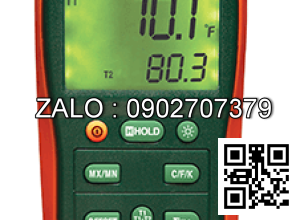MÁY ĐO NHIỆT ĐỘ KIỂU K (2 ĐẦU DÒ) Extech EA10