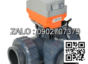 Van bi thau điều khiển điện mặt bích 3 ngã DN33