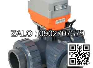 Van bi thau điều khiển điện mặt bích 3 ngã DN65