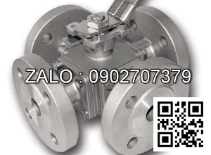 Van Inox 4 ngã mặt bích Ø 75